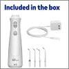 Waterpik Cordless Pearl Rechargeable Portable Water Flosser for Teeth, Gums, Braces Care and Travel with 4 Flossing Tips, ADA Accepted, WF-13 White