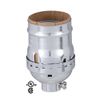 B&P Lamp® Short Keyless, Aluminum Medium Base Lamp Socket with Nickel Finish