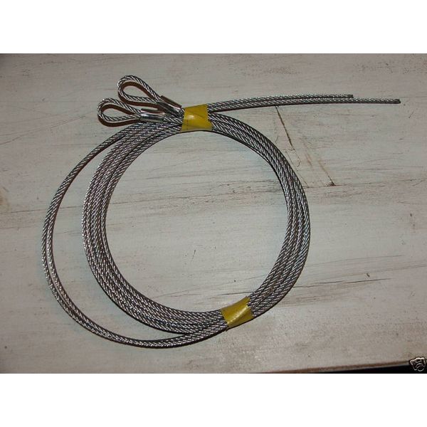 Extension Spring Cable 1/8" x 144" Galvanized Steel 7' Garage Door Heavy Duty