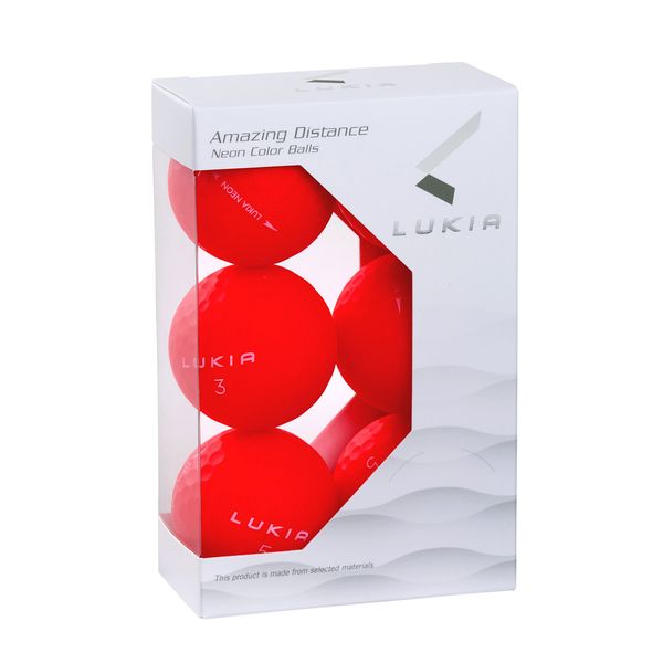 Lukia Golf Balls, Neon Color, Super Repulsion, 6 Pack