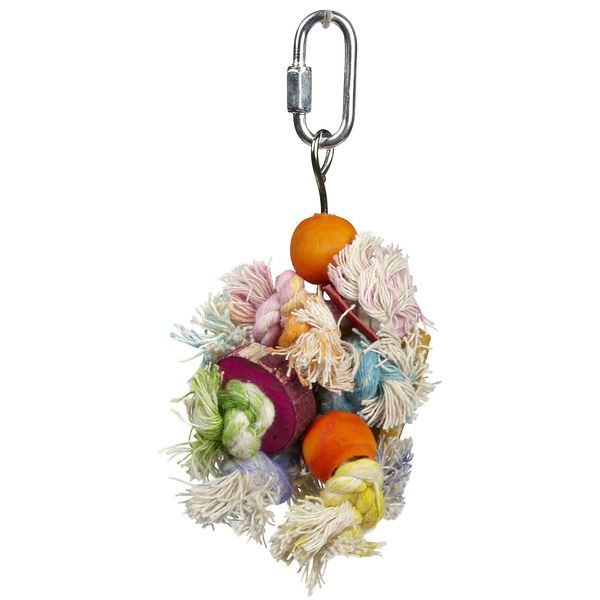 Penn-Plax Shaggy Kabob Bird Toy, Keeps Small Bird Breeds Stimulated and Entertained for Hours (BA930) Small