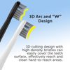 Flossing Toothbrush Head Replacement, 3 Count, Compatible with Water-pik Sonic Fusion / 2.0 SF-01, SF-02, SF03 & SF-04 Tooth-Brush and Water Flosser Combo Brush Heads (Full Size, White)