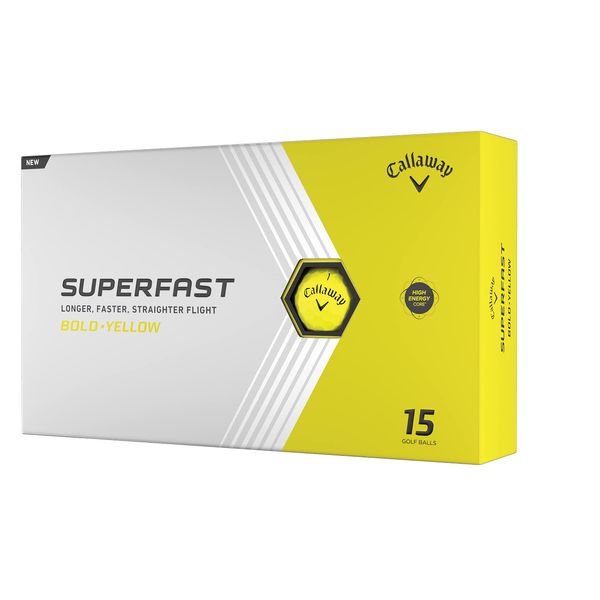 Callaway Golf Superfast Bold Golf Ball, Yellow