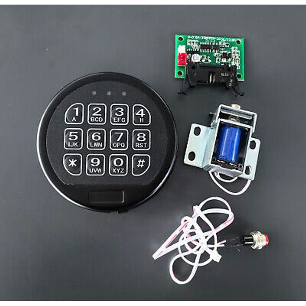 Gun Safe Lock Replacement Black Keypad with Solenoid Lock Safe Electronic Lock