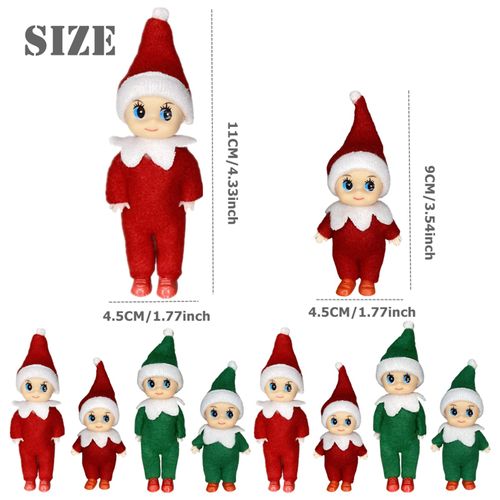 Christmas Mini Elf Baby Naughty Baby Elves Dolls Toy for Boys and Girls,Christmas Tradition Accessories Doll Shelf Baby Novelty Toys for Xmas Gift Advent Calendar Stocking Stuffers