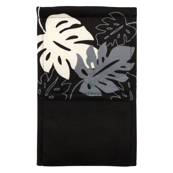 Yokozuna Creation Toilet Paper Holder Cover, Stylish, Monochrome, Monstera Pattern, Black Mono Stella