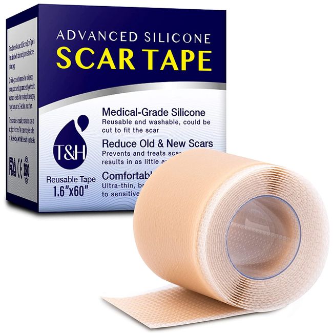 Advanced Silicone Scar Sheets Tape - Medical Grade Soft Silicone Gel Scar Sheets Tape, Highly Comfortable Painless for C-Section, Stretch Marks, Acne, Surgery, Effective Scars Treatment Tapes