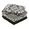 DII Cleaning Collection Multi-Purpose Microfiber, Black Damask, Dishtowel Set