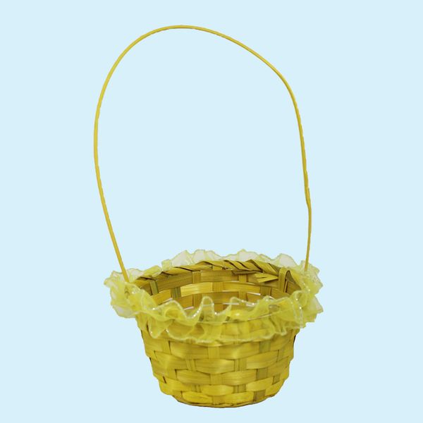 Pretty Yellow Wicker Easter Egg Hunt Basket | Kids Easter Parties …