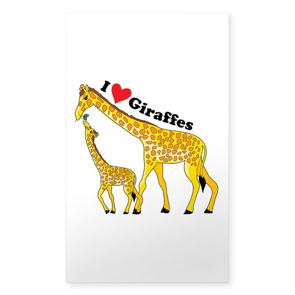 CafePress Giraffe And Baby Cp Sticker (Rectangle 50 pk)