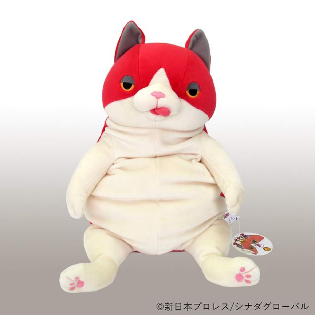 Shinada Global Mochi Series MNNR-0350R Mochi Cat Plushie, Stuffed Animal, 8.7 x 8.7 x 11.8 inches (22 x 22 x 30 cm), Large, Naoru