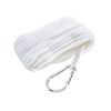 Seachoice Anchor Line Rope, Hollow Braid, Polypropylene, White, Spring Hook, 3/8 In. X 75 Ft.