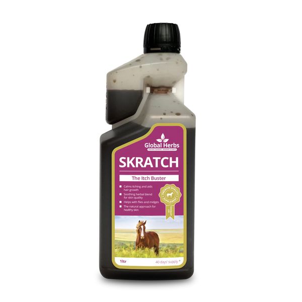 Global Herbs Skratch Itch Buster Liquid 1 Litre, Clear
