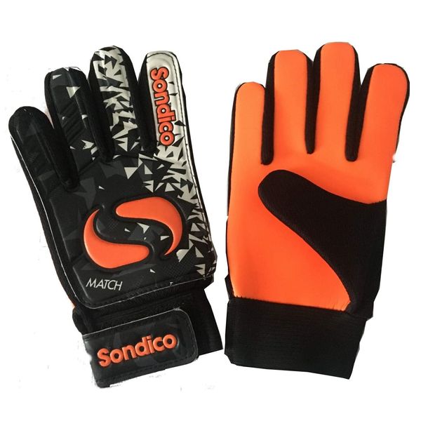 Sondico Kids Match Junior Goalkeeper Gloves Black/Orange 5