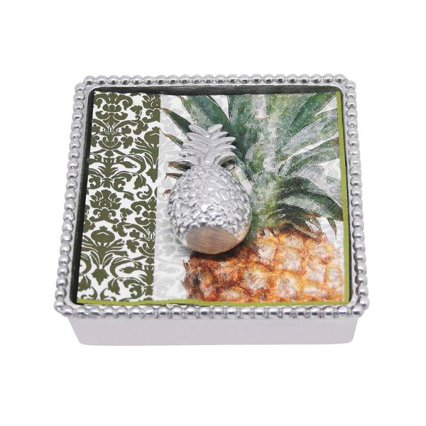 Mariposa Pineapple Beaded Napkin Box