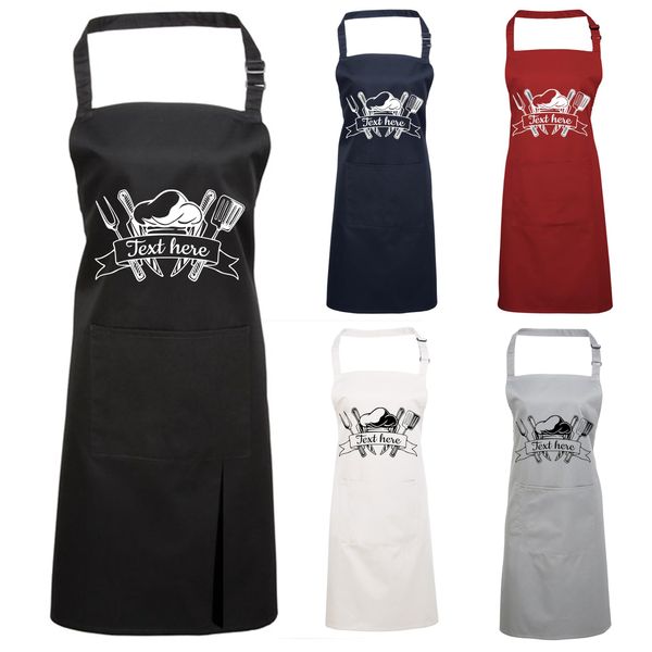 Personalised Text Chef | Printed Apron | Multiple Colour Options Available