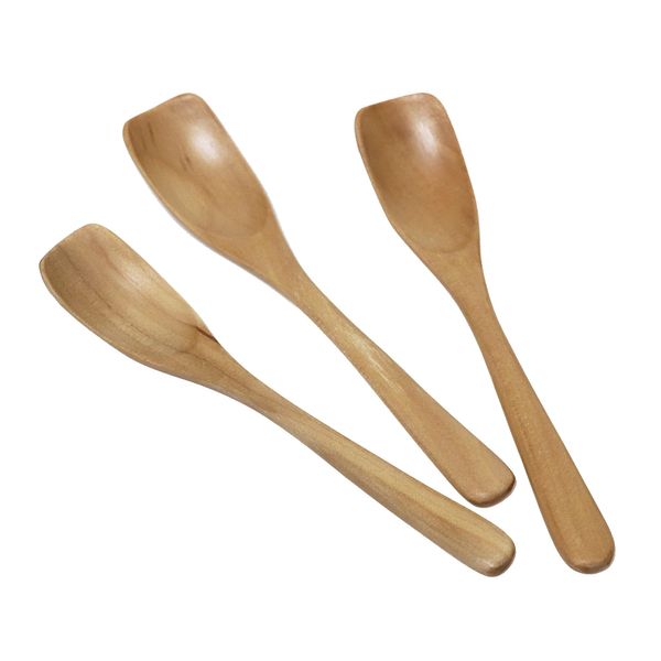 Osaka Choseido Spoon, Wood, Small, 5.3 inches (13.6 cm), Set of 3, White Wood Coffee Spoon