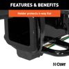 2" Rubber Hitch Tube Cover with 4-Way Flat Holder (Packaged)
