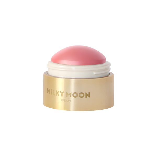 Milky Moon London Stellar Cheeks Cream Blush, Long-lasting, Lightweight Formula for Cheeks, Lips & Eyes, Infused with Coconut & Jojoba, Candy Rose