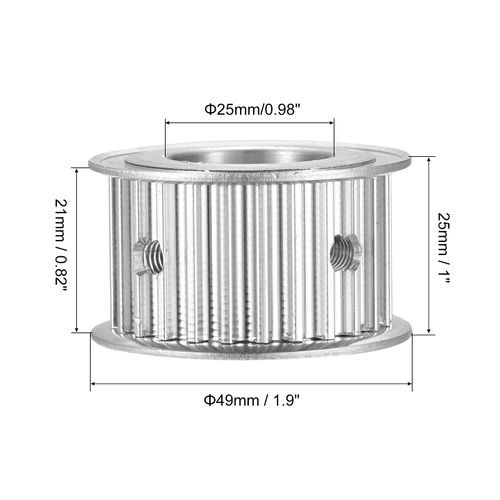 uxcell 5M 25 Tooth Timing Pulley Synchronous Wheel Belt Drive No Step 25mm Height 5mm Pitch 25mm Bore Belt 3D Printer CNC
