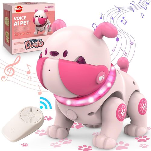 Remote Control Robot Pet Puppy Dog Toys for Toddler Girls with Touch Reactions