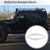 RATCHROLL Reflective Bumper Decal Fluorescent White Meniscus Crescent Moon Pattern Reflective Car Sticker Personalized Decoration