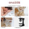 Anbbas 3IN1 Shaving Brush Set Synthetic Badger Hair with Stainless Steel Shaving Bowl,Black Acrylic Shaving Stand Holer for DE Razor Men Traditional Shave