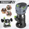 WORKPRO Compact Router Kit 6.5 Amp Corded Hand Trimmer Router Tool 6 Speeds