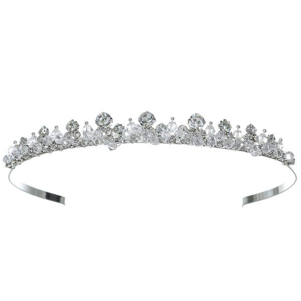 SAMKY Princess Rhinestone Crystal Bead Wedding Tiara Crown T1201