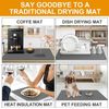 Coffee Mat Dish Drying Mats for Kitchen Counter Under 12"*19", Multicolor