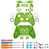eXtremeRate Full Set Shell & Buttons for Xbox One Elite Series 2 Controller (Model 1797), Face Shell for Elite Series 2 Core Controller, Back Shell, Full Set Buttons "Clear Green"