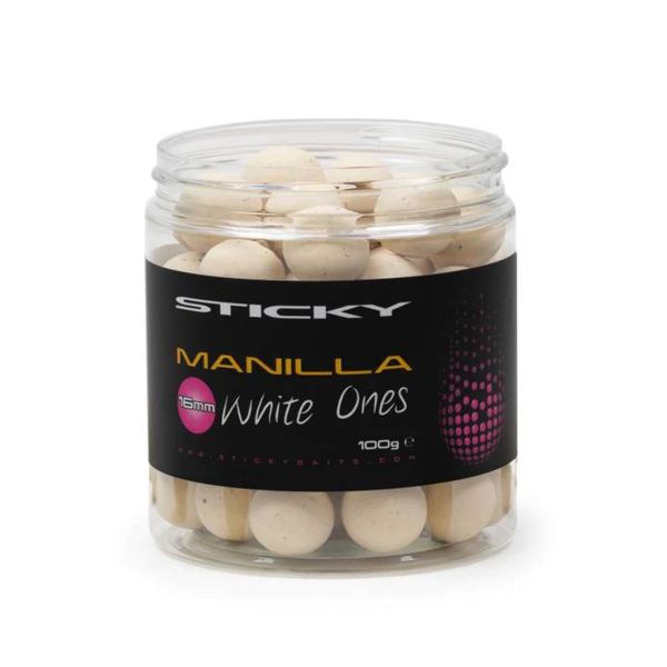 Sticky Baits Manilla White Ones 16mm, White, One Size