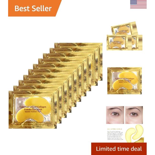 24K Gold Under Eye Patches - Moisturizing Eye Mask for Dark Circles & Puffy Eyes