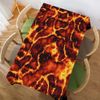 Walmsco Tablecloth Red flame Decor For Dining Room Kitchen Rectangular Table Cover 132 * 178cm