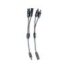 Dabbsson Solar Panel Parallel Connection Cable (0.3 m) Solar Cable, Branch MC4, Y Cable, Solar Panel, Parallel Cable, MC4, Y-Type, Solar Y Cable, Solar Parallel Connection Cable, 1M2F, 2M1F, Black +