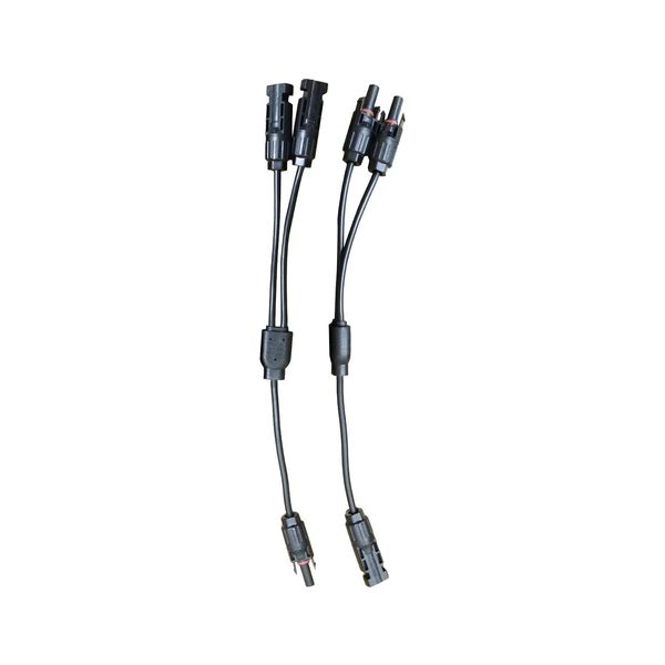 Dabbsson Solar Panel Parallel Connection Cable (0.3 m) Solar Cable, Branch MC4, Y Cable, Solar Panel, Parallel Cable, MC4, Y-Type, Solar Y Cable, Solar Parallel Connection Cable, 1M2F, 2M1F, Black +