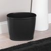 InterDesign Kent Oval Wastebasket Trash Can for Bathroom, Kitchen, Office - Black