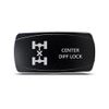 CH4x4 Rocker Switch Center Diff Lock Symbol - Horizontal - Blue LED