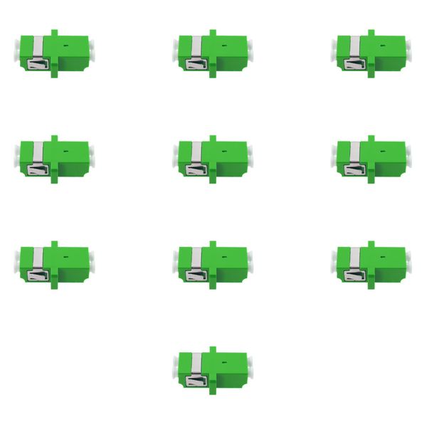 10 x CHB Fibre Optic Adapter LC/APC Duplex Flanged Female Connector Straight Through Coupler Server Data Centre Rack Patch Panel Single Mode (LC/APC)
