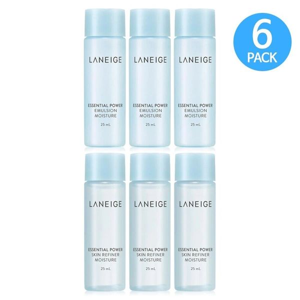 Laneige Mini Set, Skin Refiner Moisture 25ml x 3 pcs + Emulsion 25ml x 3 pcs