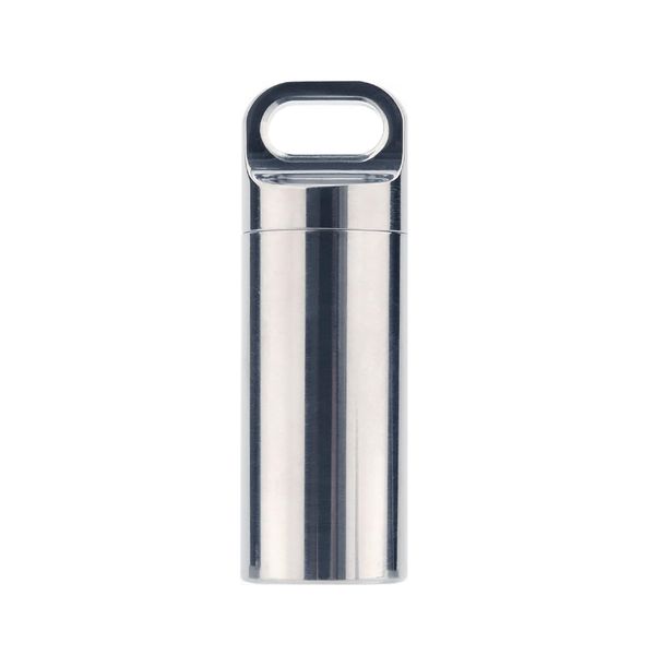 Titanium Pill Case Keychain EDC Medicine Pill Organizer Nitro Pendant Gift (M)