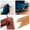Bamboo Knitting Needles Set, Double Pointed Carbonized Knitting Needles for Handmade Creative DIY (75pcs)
