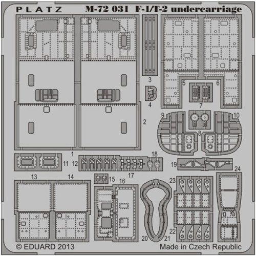 プラッツ 1/72 航空自衛隊 F-1用 ディテールアップ エッチングパーツ (脚まわり用) プラモデル用パーツ