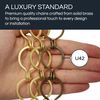 RCH Hardware CH-04R-PB Decorative Solid Brass Chain For Hanging, Lighting - Sleek Round Unwelded Links