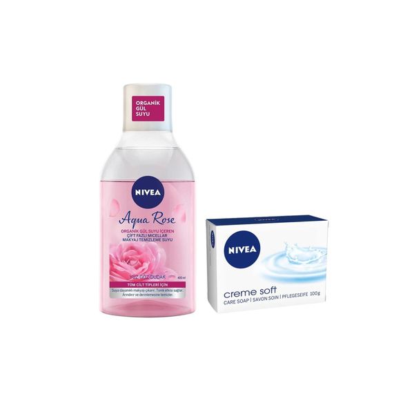 Nivea Rose Çift Fazli Makyaj Temizleme Suyu 82813 2'li Set