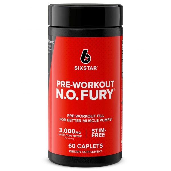 Six Star Nitric Oxide Supplements for Men & Women, Muscle Builder (60 Count) - Nitric Oxide Booster Pills Muscle Pump Pre Workout Supplement - Sports Nutrition for Muscle Building, Strength & Energy
