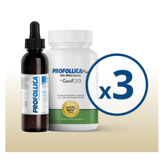 3 PROFOLLICA PLUS Hair Regrowth System Treatment DHT Blocker Reduce Hair Loss