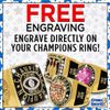 Crown Awards Golf Premiere Engravable Ring, Gold Golf Ring with Custom Engraving, Size 10
