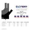 CPBA Professional Billiards Glove (Purple, Large, Left hand Open Finger)