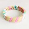 Hemasa Pink Rainbow Enamel Tile Beaded Bracelets for women/Girls A2
